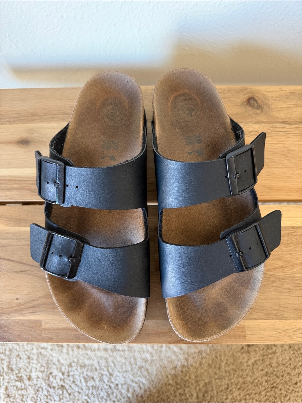 Birkenstock Papillio Platform Black Two-Strap Sandals